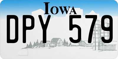 IA license plate DPY579