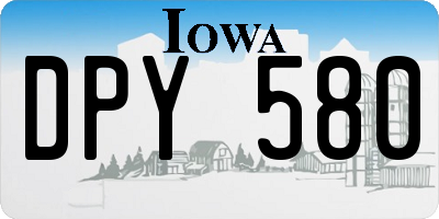 IA license plate DPY580
