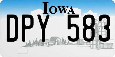 IA license plate DPY583