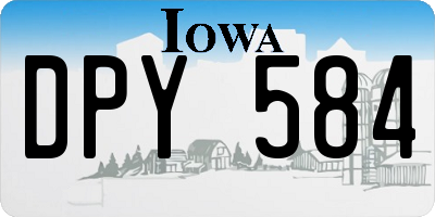 IA license plate DPY584