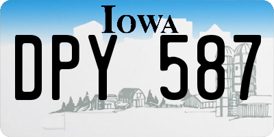 IA license plate DPY587