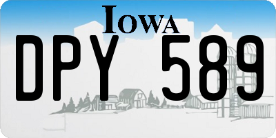 IA license plate DPY589