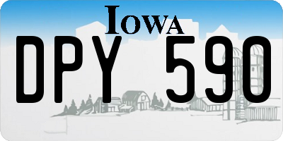 IA license plate DPY590