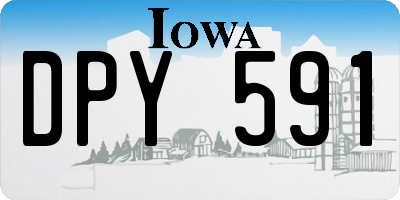 IA license plate DPY591