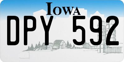 IA license plate DPY592