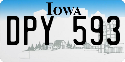 IA license plate DPY593