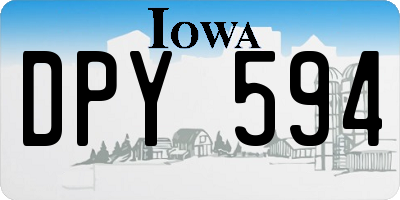 IA license plate DPY594