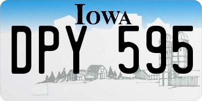 IA license plate DPY595