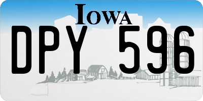 IA license plate DPY596
