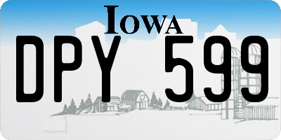 IA license plate DPY599