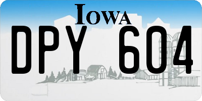 IA license plate DPY604