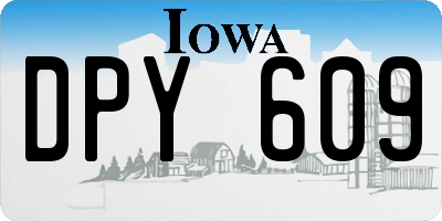 IA license plate DPY609