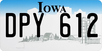 IA license plate DPY612
