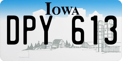 IA license plate DPY613