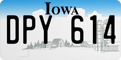IA license plate DPY614