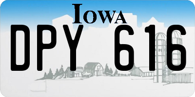 IA license plate DPY616