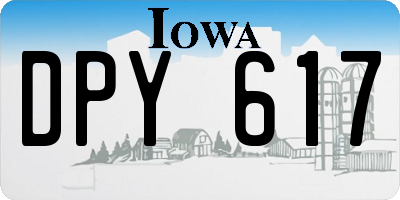 IA license plate DPY617