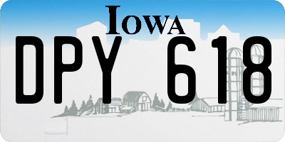IA license plate DPY618