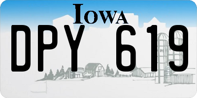 IA license plate DPY619