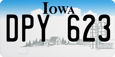 IA license plate DPY623