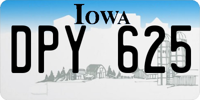 IA license plate DPY625