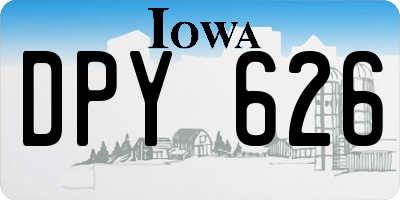 IA license plate DPY626