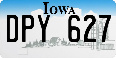 IA license plate DPY627