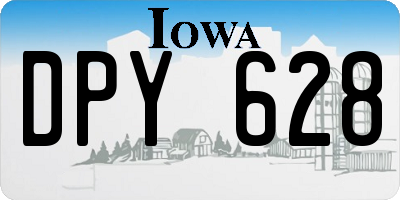 IA license plate DPY628