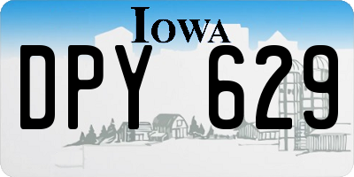 IA license plate DPY629