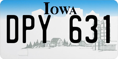 IA license plate DPY631