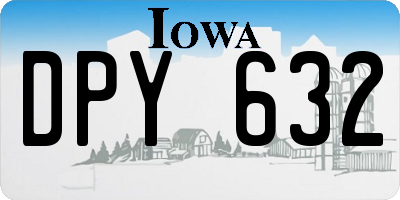 IA license plate DPY632