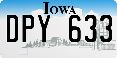 IA license plate DPY633