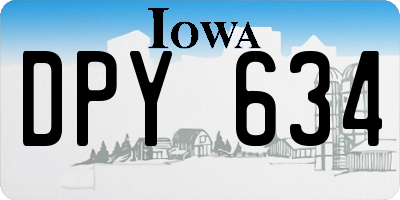 IA license plate DPY634