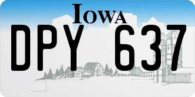 IA license plate DPY637
