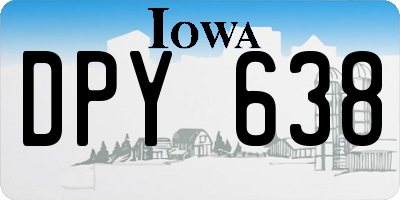 IA license plate DPY638