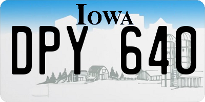 IA license plate DPY640