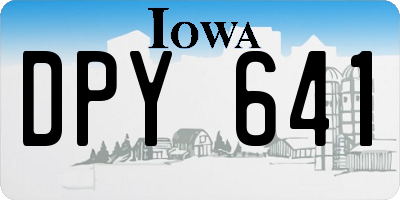 IA license plate DPY641