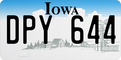 IA license plate DPY644