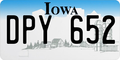 IA license plate DPY652