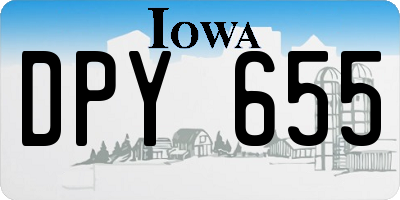 IA license plate DPY655