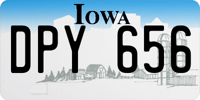 IA license plate DPY656