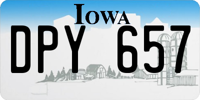 IA license plate DPY657