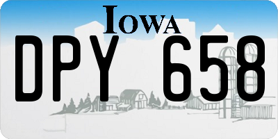IA license plate DPY658
