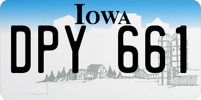 IA license plate DPY661