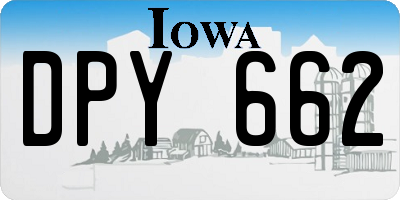 IA license plate DPY662