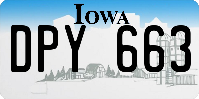 IA license plate DPY663