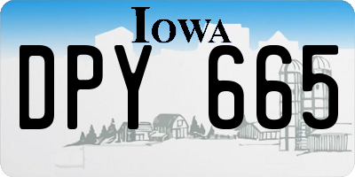 IA license plate DPY665