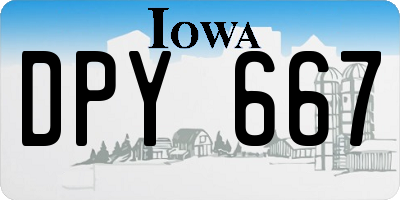 IA license plate DPY667