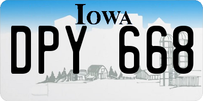 IA license plate DPY668