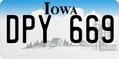 IA license plate DPY669